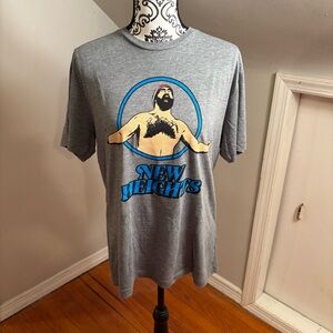 Jason Kelce New Heights Podcast Homage Shirt M Gray Tee Short Sleeve Football